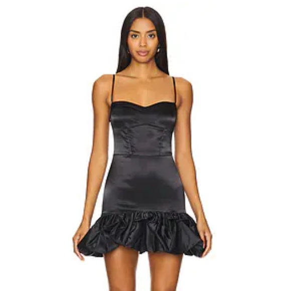 More To Come Dresses & Skirts - More to Come Elegant Black Satin Dress